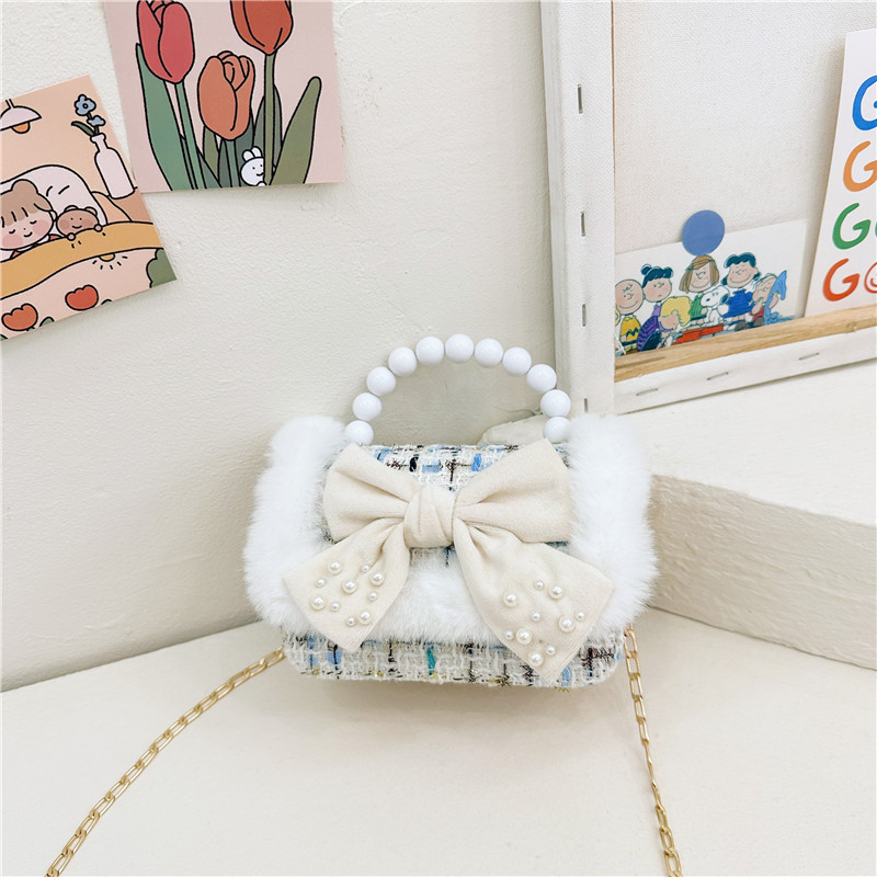 Hermosos niños de Año Nuevo bolsos de moda roja perla moda multifuncional cadenas mochila bolsos de cambio de chicas bolsos de hombro