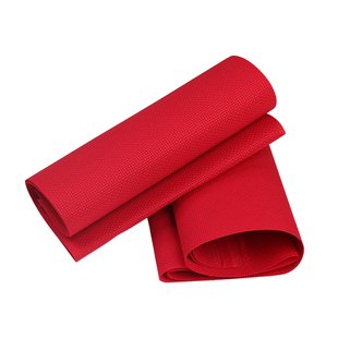 Cross-Stitch Fabric Embroidery Material 11Ct Medium Grid Red Cotton Embroidery Fabric 3-Ply Fabric Material for Shoe Insoles Student Craft Class Use