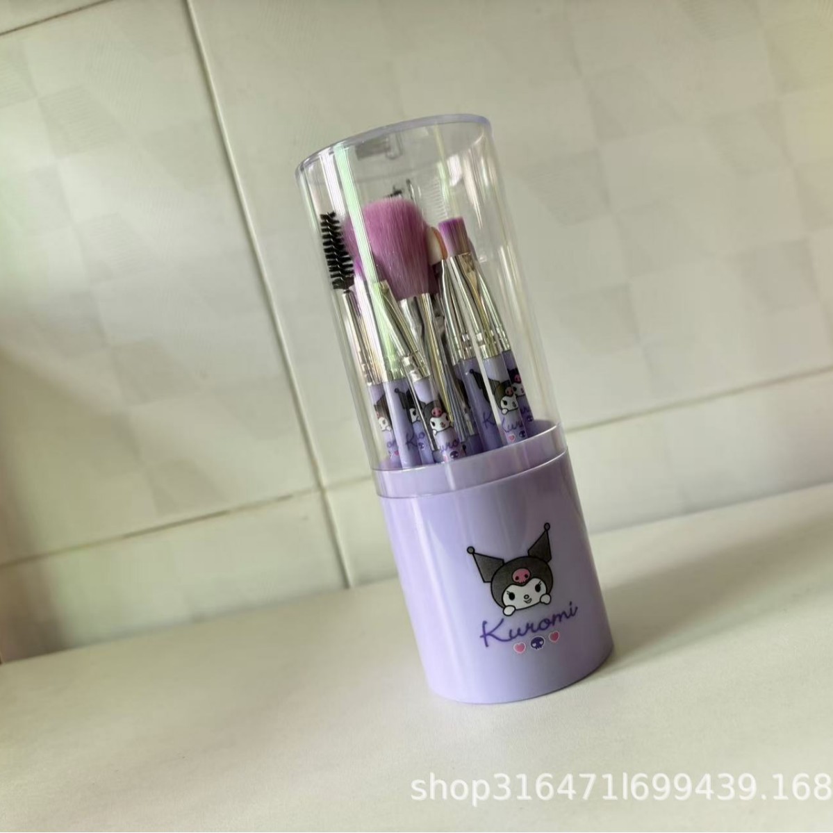 Nuevo cross-border caricature Kullomi conjunto completo de cepillo de maquillaje 11 piezas de blush eye shadow refrescar guantes herramientas de cepillo