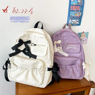 Japanese cute school bag with bow, backpack, shoulder bag