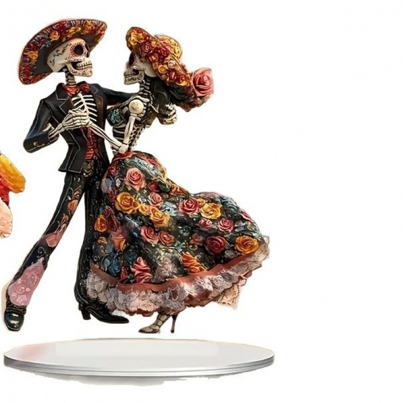1pc hueso decoración de baile 2D festividad de la muerte con decoración base decoración multifuncional