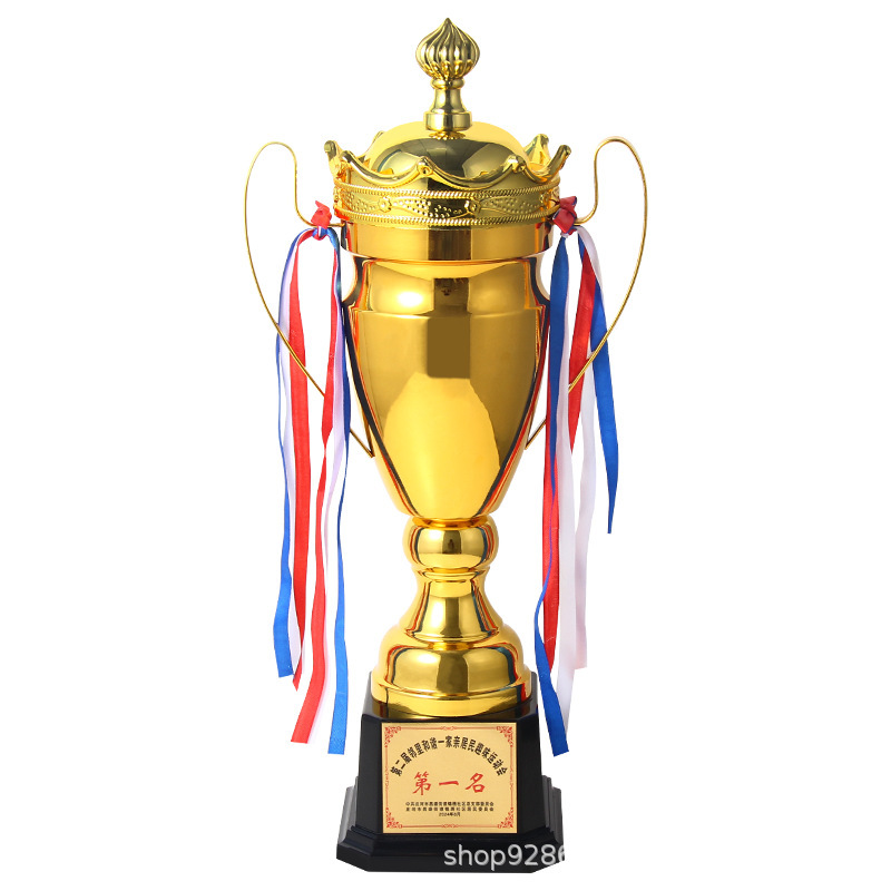 Trofeos de metal nuevos trofeos de la corona de la Liga de Campeones grabados de diseño tipográfico gratuito trofeos conmemorativos de campeones