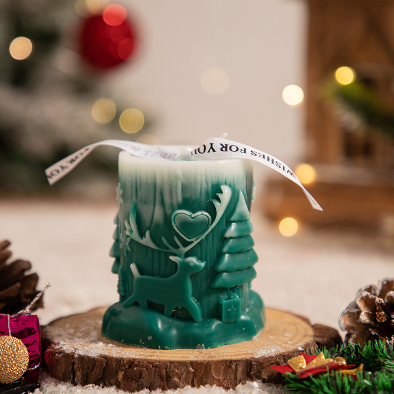クリスマス柱ワックスクリスマスツリー香薫ろうそくお土産insクリエイティブホーム装飾撮影道具祝日プレゼント|undefined