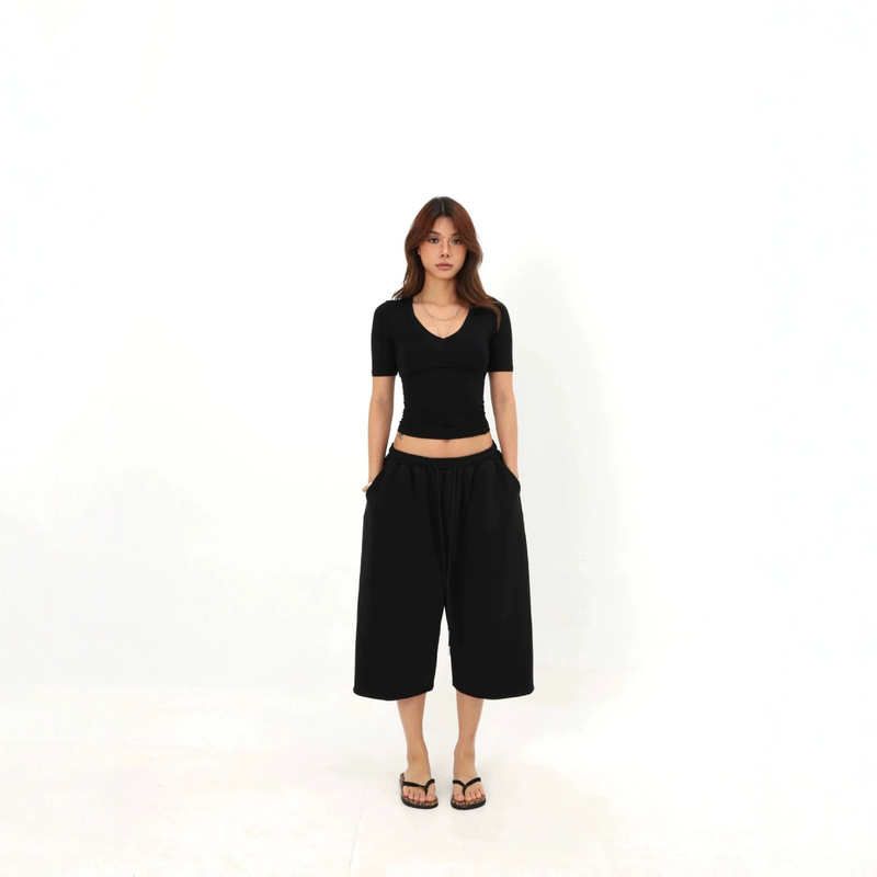 American-Style Thin Shorts 2026 New Unisex Cropped Pants Loose Casual Versatile Wide-Leg Pants Mid-Length Pants American-Style Thin Shorts 2026 New Unisex Cropped Pants Loose Casual Versatile Wide-Leg Pants Mid-Length Pants
