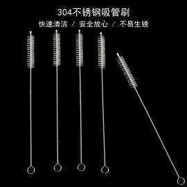 厂家批发不锈钢吸管刷 儿童奶瓶水杯毛刷 玻璃试管尼龙清洁刷