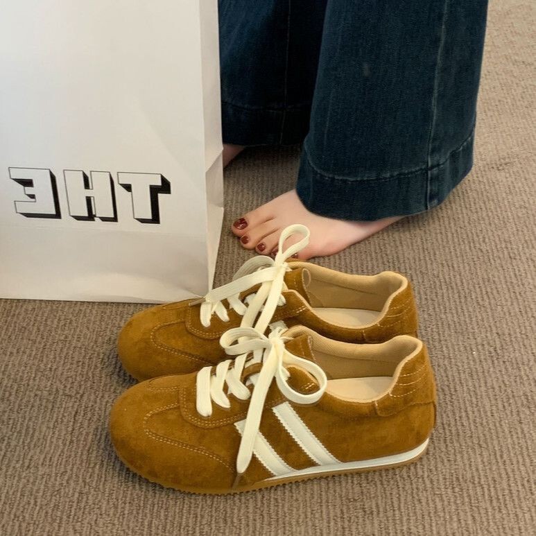 European style 2026 new fashion casual versatile summer thin breathable Korean trendy shoes genuine leather German training shoes soft sole for women European style 2026 new fashion casual versatile summer thin breathable Korean trendy shoes genuine leather German training shoes soft sole for women