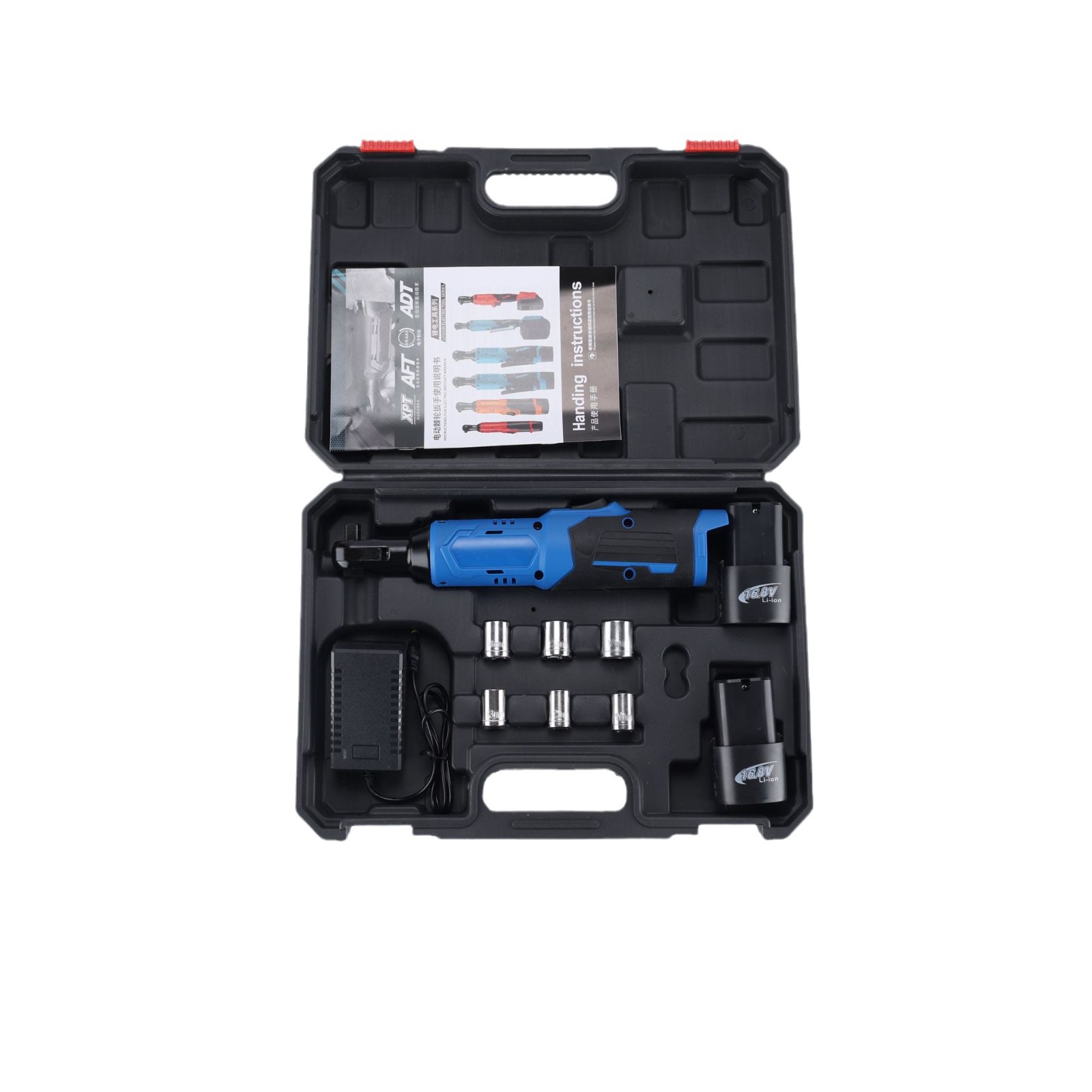 Transfronterizo 16.8v multifunción llave de trinquete eléctrica recargable 90 grados de ángulo eléctrico conjunto de llave