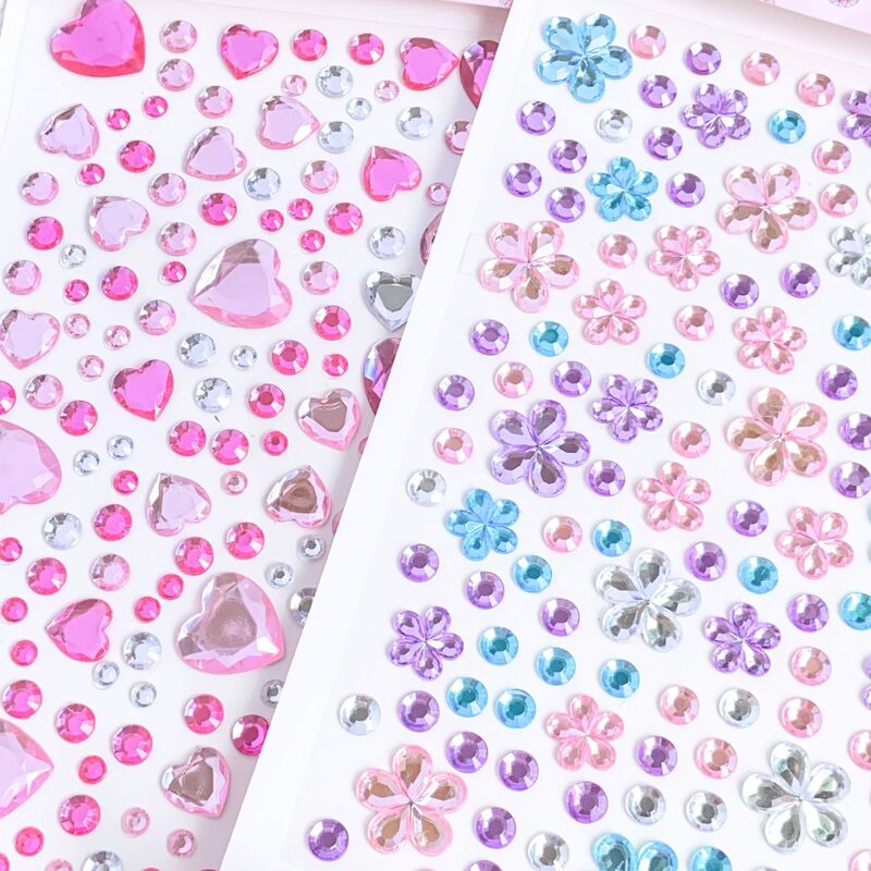 アクリル星空ダイヤモンドステッカー女の子の目の装飾品メイクアップフェイシャルダイヤモンドステッカー diy 宝石シリーズステッカー|undefined