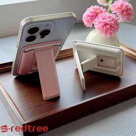 Magsafe磁吸卡套logo定制适用苹果17一字支架磁吸卡包跨境新款ins