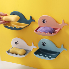 Double-layer hole-free soap holder wall-mounted draining washroom shelf bathroom wall-mounted adhesive manufacturer wholesale