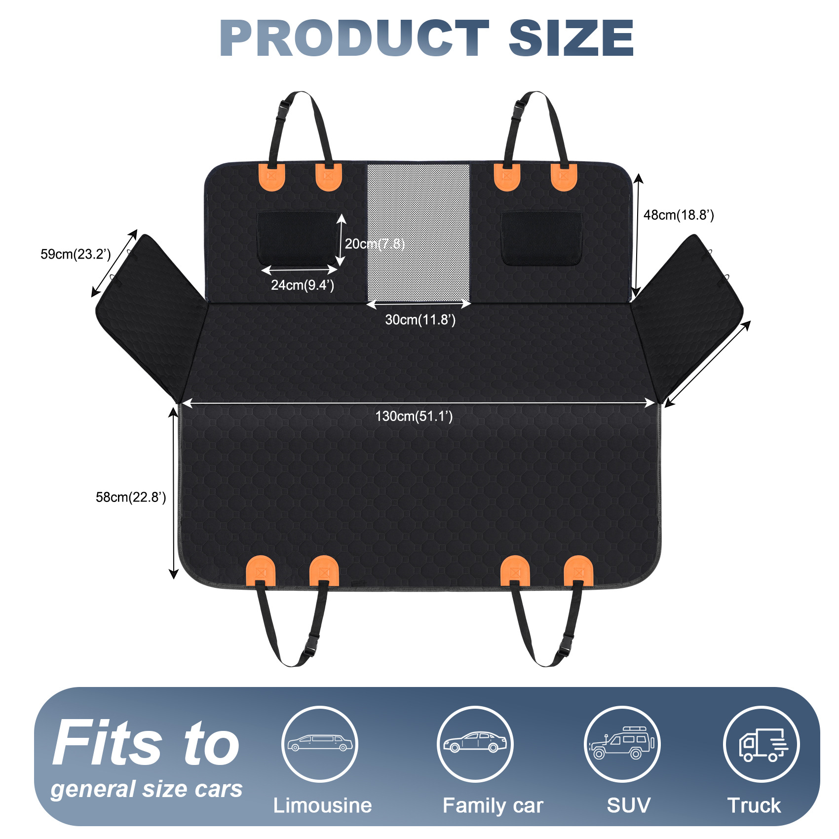 Impermeable para mascotas estera del coche cuatro estaciones universal mascota estera del coche sólido asiento trasero tronco coche control central nido