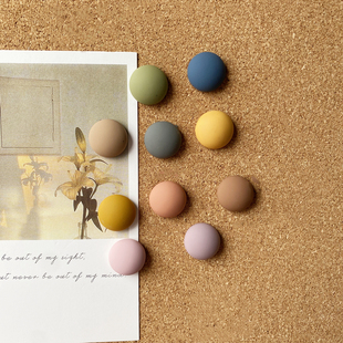 ♡ A Set of 10 Ins Summer Macaron Matte Morandi Felt Board Cork Photo Wall Decoration Nails