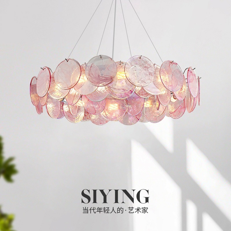 French Retro Murano Living Room Chandelier Accessible Luxury Main Light Designer Creative Colorful Glass Dining Room Bedroom Lamps