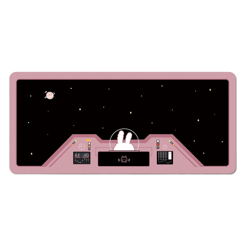 Super gran espacio astronauta conejo mouse pad creativo lindo teclado de la computadora de dibujos animados pad de escritorio de oficina de aprendizaje para las mujeres
