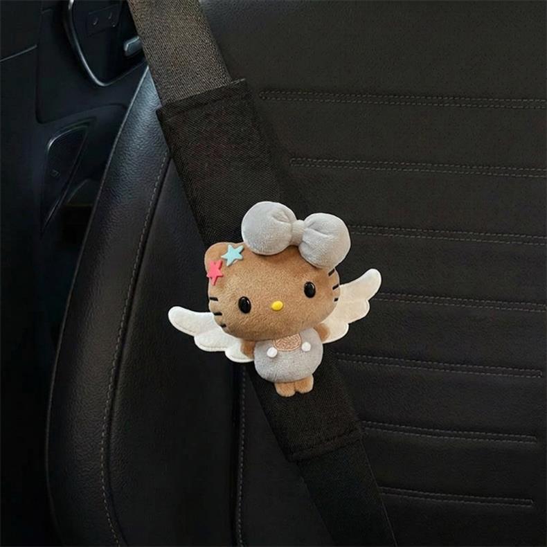 Car seatbelt shoulder pad cartoon KT cute universal seatbelt protector for men and women couples anti-strangling car protective cover