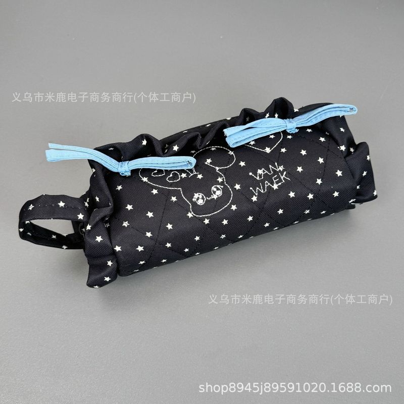ピクニックシリーズレース枕団子鉛筆バッグイン高価値大容量刺繍文具バッグ学生鉛筆バッグ|undefined