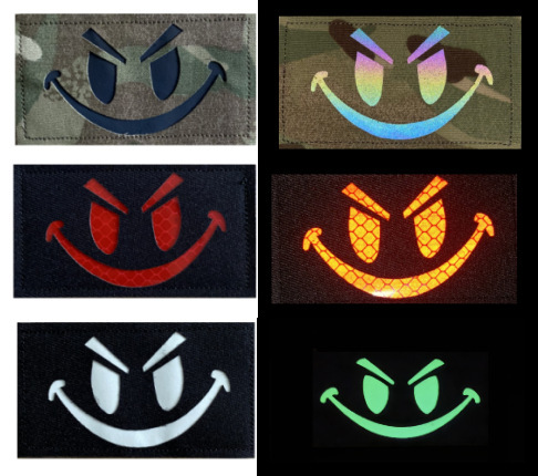 Luminous reflective embroidered fabric patch magic outdoor products Amazon bag with embroidered floral fabric patch armband magic