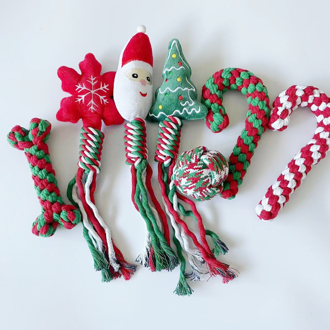 Amazon mascota juguete Navidad mascota nuevo regalo traje personalizado perro molar algodón cuerda perro juguete fabricante