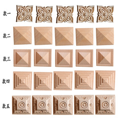 【Supply】Solid Wood Carved Pyramid Block European Furniture Decor Accessory Hand-carved Ornament