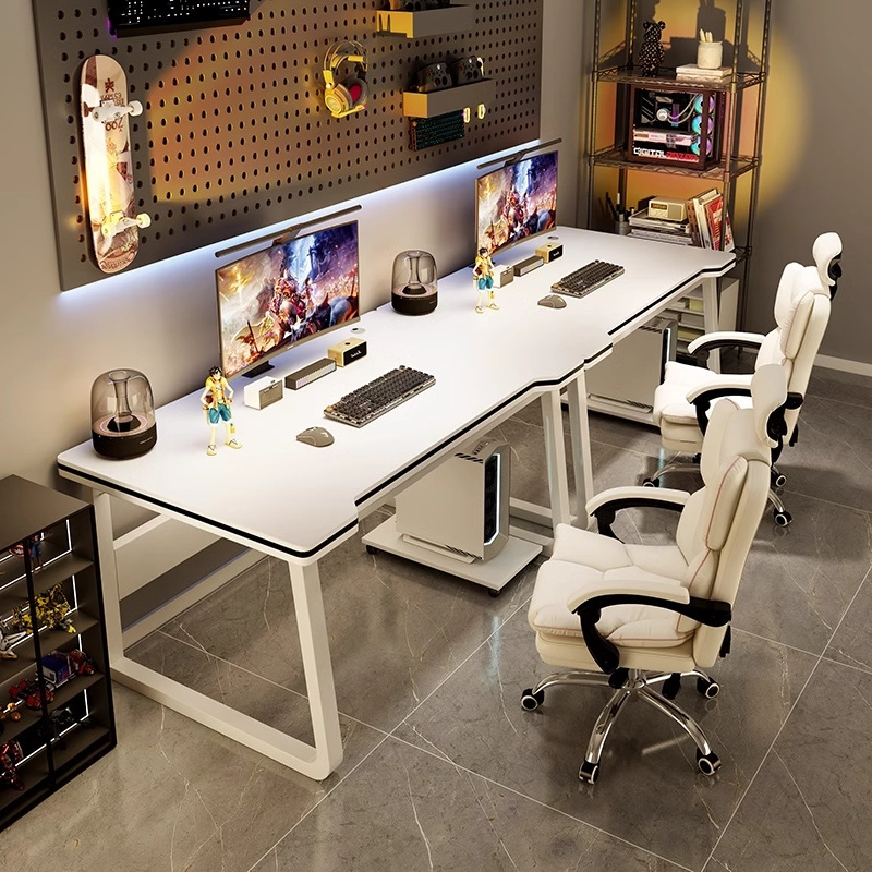 Double Computer Desk Desktop Bedroom Home Long Desk Couple Side-By-Side Gaming Table Set Simple Office Desk