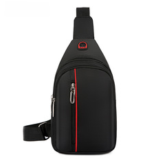 New men's chest bag waterproof Oxford cloth outdoor casual crossbody bag hiking cycling large capacity mobile phone storage bag