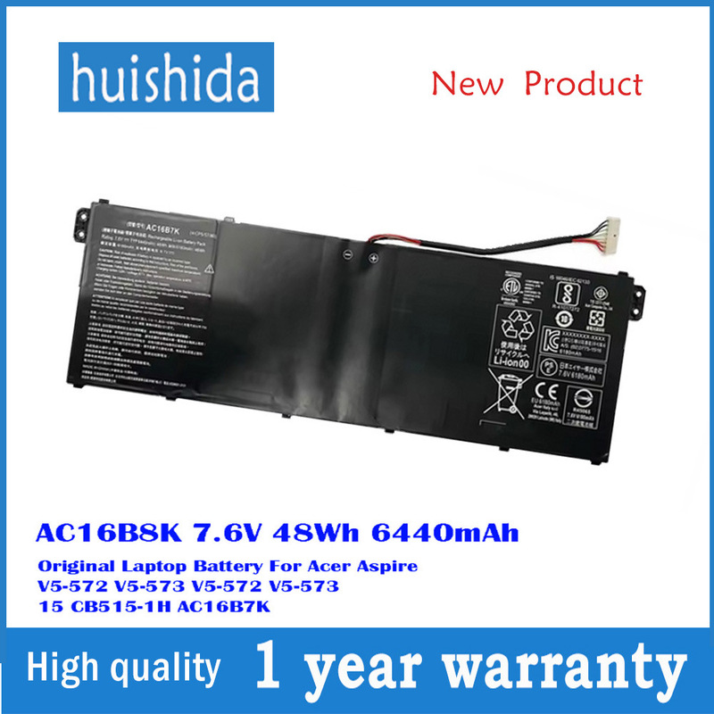 Suitable for Acer's New Laptop Battery Ac16B8K/ V5-572/ Ac16B7K/ V5-573/ V5