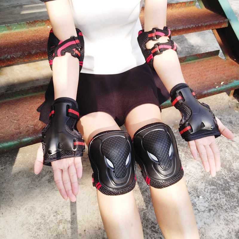 Roller Skating Skateboard Longboard Protective Gear Men's Suit Adult Women's Skiing Skating Pulley Elbow Pads and Knee Pads Kidsren's Sports Complete Set
