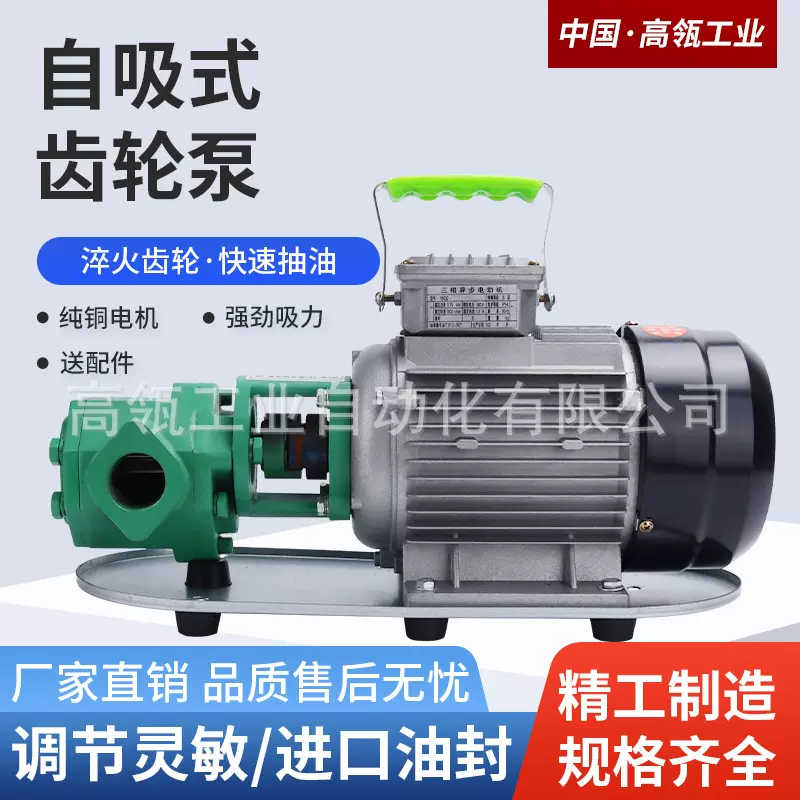 自吸式不锈钢液压油泵齿轮泵220v380v防爆高粘稠度机油柴油食用油