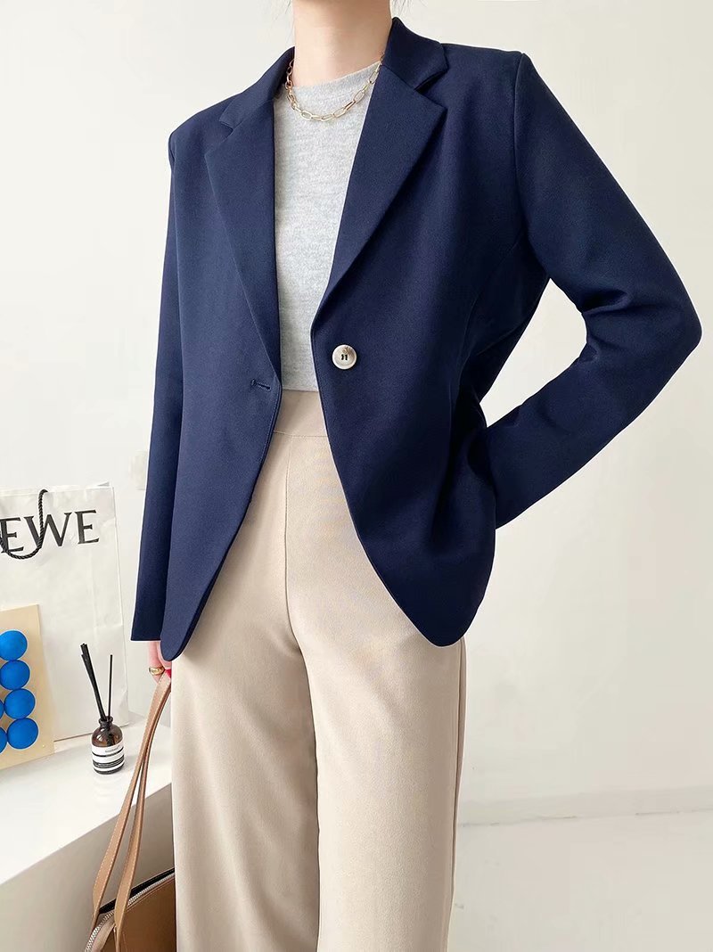 one-button long-sleeve suit jacket  NSAM49767