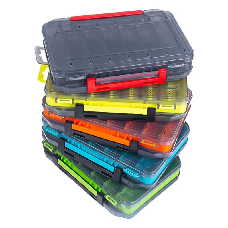 Caja de cebo Luya Caja de cebo de doble cara Caja de cebo de doble capa Caja de herramientas Caja de cebo duro Almacenamiento Mino Fábrica de lápices Caja de artes de pesca al por mayor