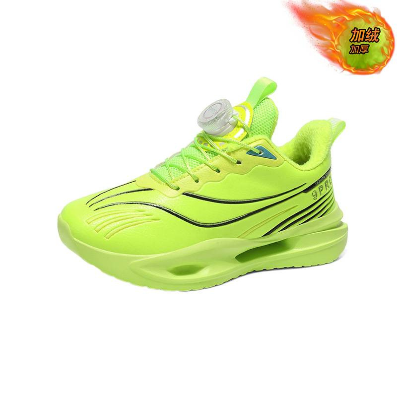 Zapatos para niños, invierno 2025 nuevos zapatos deportivos para niños, zapatos de correr para niños con cuero de lana gruesa y calentamiento de algodón