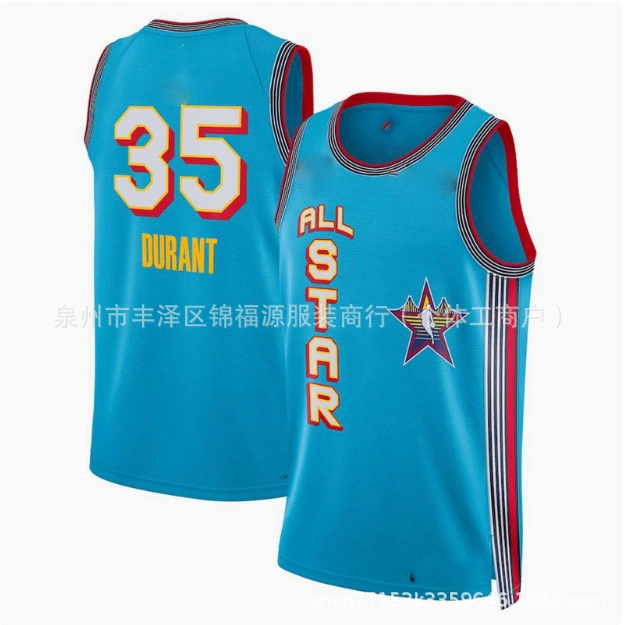Футболка/джерси 25-го сезона All-Star Curry James Durant VanyaMajokic Letter Harden Tatum