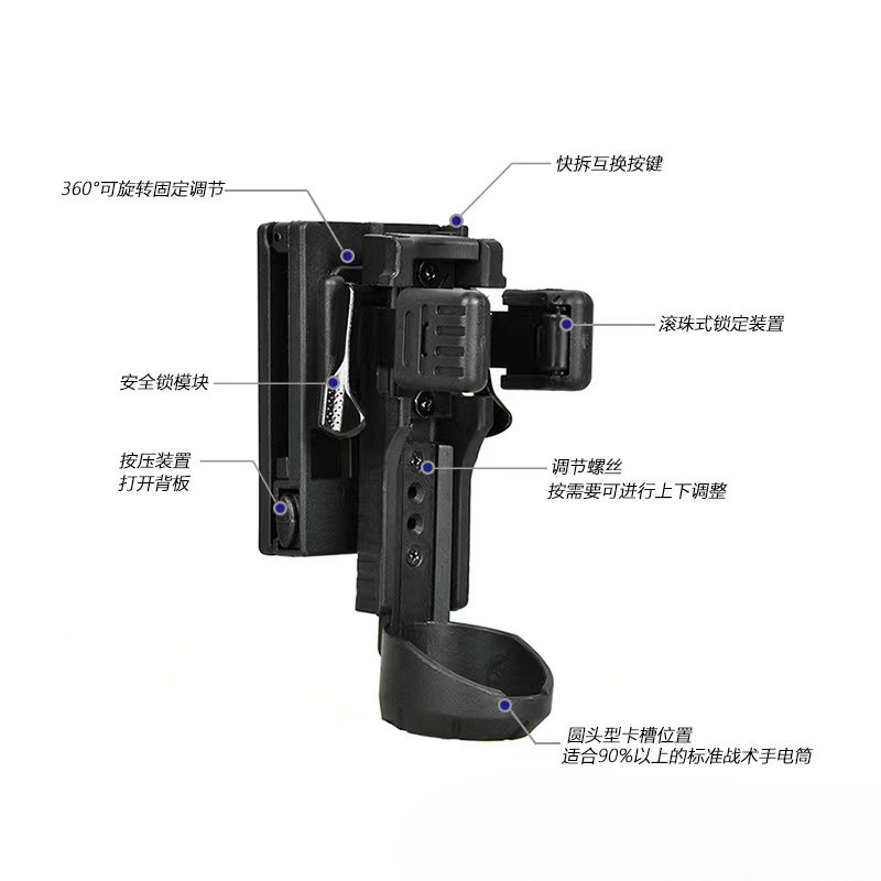 戦術的な多機能ベルト、ウエストバンド、パトロール任務、クイックリリース武装ベルト、セキュリティ機器セット、サイドオープンクイックリリーススティックカバー|undefined