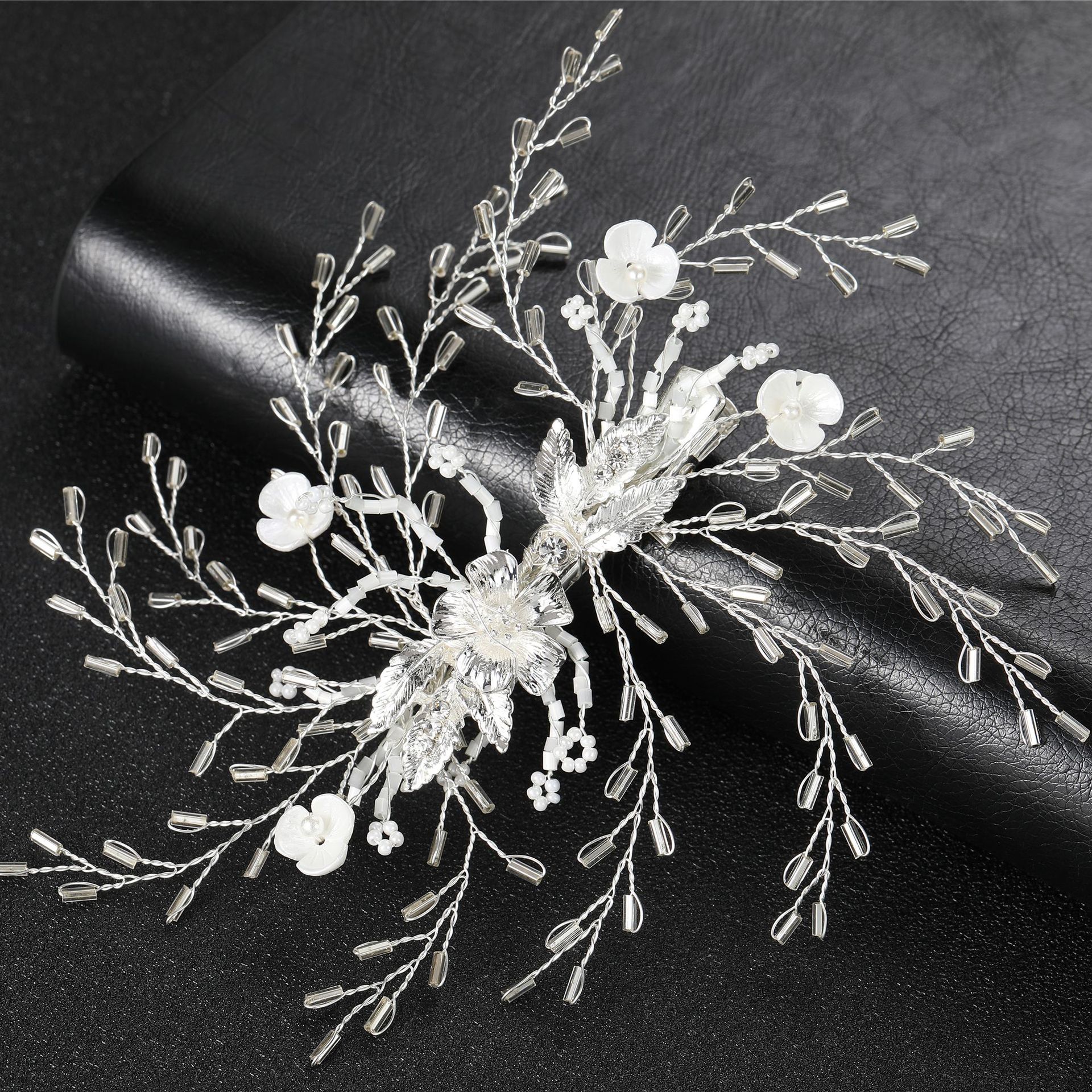 fashion simple bridal headwear transparent crystal hairpin