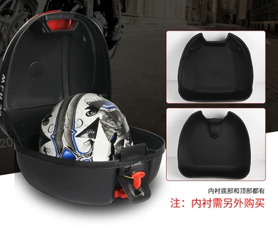Motorcycle trunk — Storage Box - 33-white-box-red-light-cover-backrest-lining-30-liters