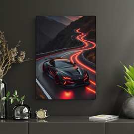 跨境高清装饰画led霓虹灯挂件家居装饰网红客厅海报创意小众装饰