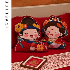 新婚陪嫁压床娃娃一对结婚新款金童玉女婚房布置装饰男方女方工厂