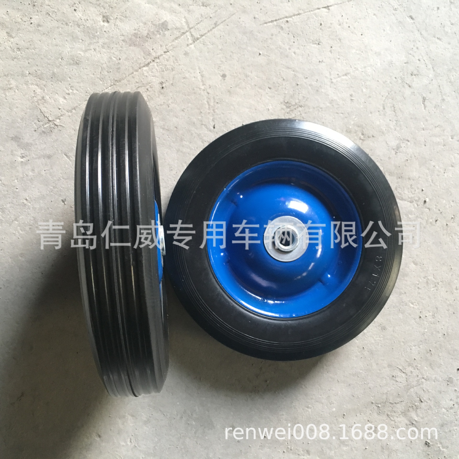 8*1.75寸橡胶轮 重型实心轮  农机轮200*45MM 草坪机轮