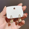 South Korean metal goods, earrings from pearl, fashionable silver needle, silver 925 sample