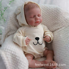 跨境重生娃娃仿真婴儿 reborn Doll LOULOU硅胶娃娃全胶布身高彩