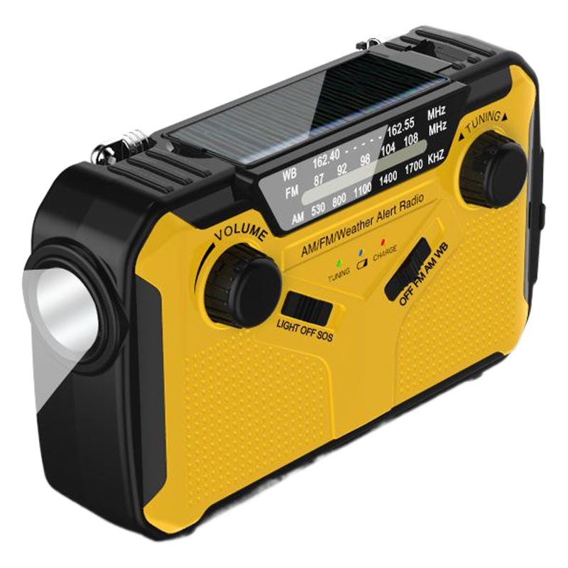 Nueva Prevención de Desastres y pronóstico del tiempo solar mano energía emergencia radio con energía móvil portátil al aire libre