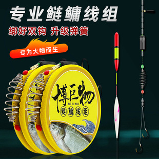 Hand Rod, Bighead Carp Line Set, Double Hook Fishing Line, Main Line, Sub-Line, Fish Hook, Float, Complete Set, Bighead Carp, Black Carp, Big Fish