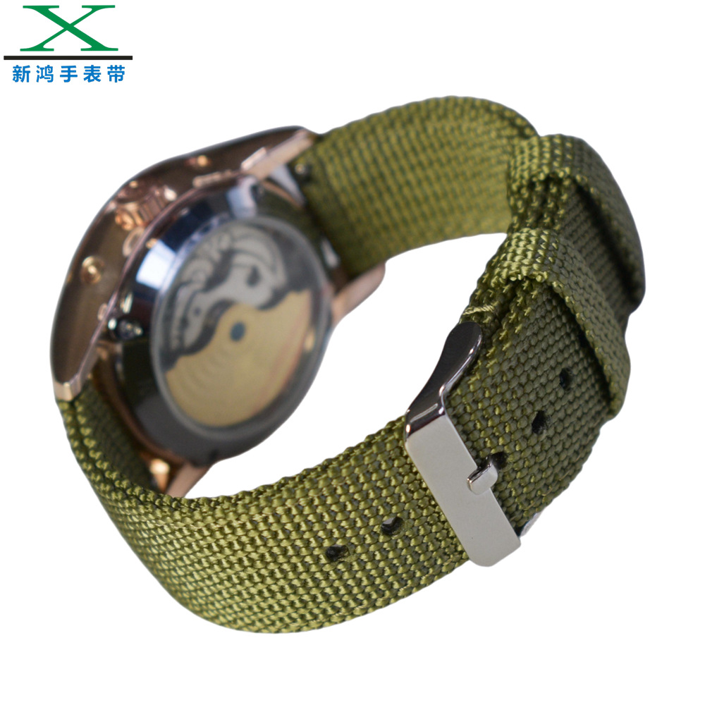 En stock al por mayor de liberación rápida de oreja real de Nylon banda de reloj 18 20 22 24mm Correa tejida de Nylon Correa