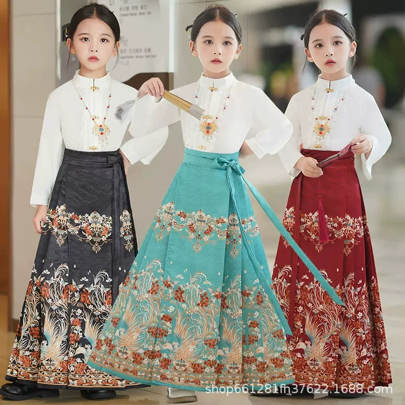 2025 новая лошадь юбка для девочек в китайском стиле