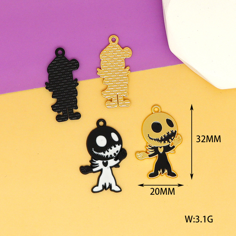 36g Weight Pendant Jewelry Making Type 15*32mm, 16*32mm, 18*33mm Jewelry Making Size DIY Jewelry Accessories Classification 10 PCS/Package Quantity Alloy Material Halloween Festival Ghost Pattern Enamel Design Cute, Funny Style 10 PCS/Package 15*32mm 16*32mm 18*33mm Alloy Ghost Pendant 6