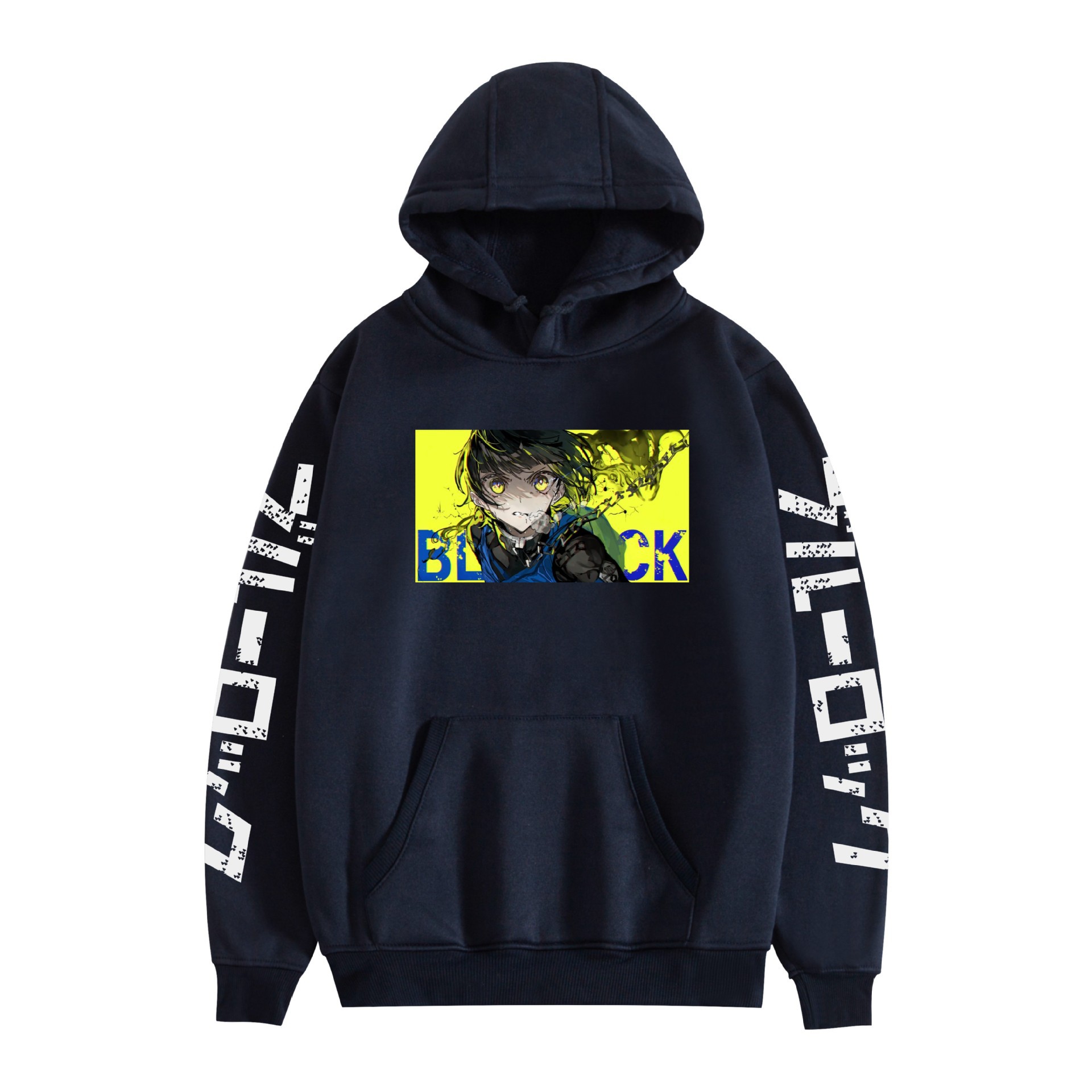 Transfronterizo nuevo estilo BLUE LOCK azul prisión animación periférico hombre suéter con capucha suelto suéter casual mujer