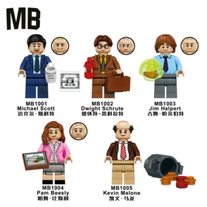 Конструктор-фигурки по сериалу «Офис» MB1001-MB1005 в пакетах