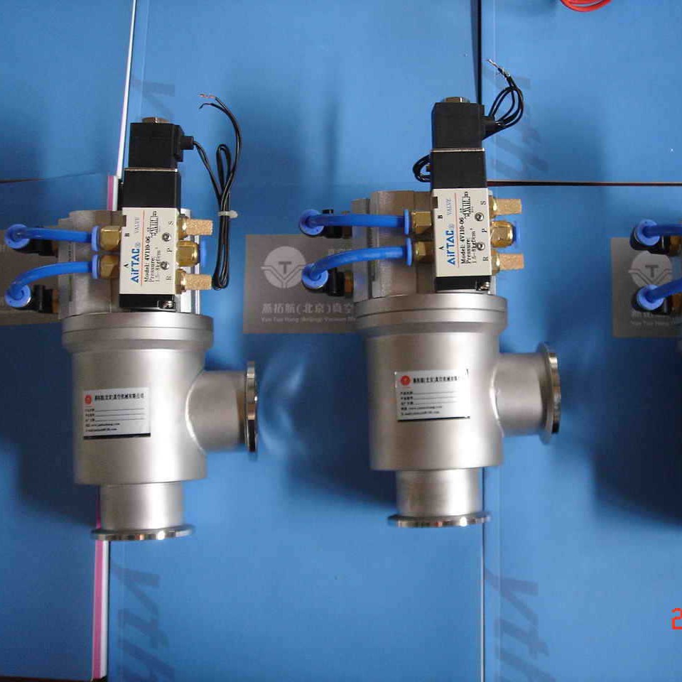 GDQ-J40B高真空气动挡板阀 高真空气动角阀 真空阀门304不锈钢S