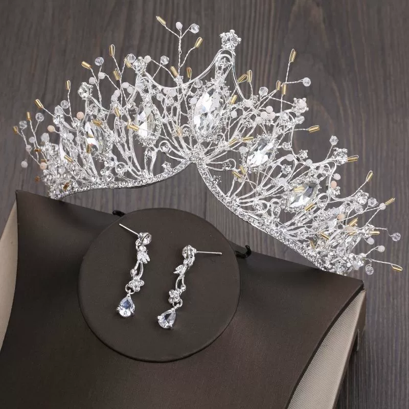 Tiara for bride, set, 2021 collection, 3 piece set