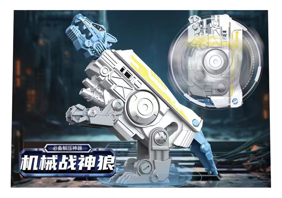 Wolf Warrior Transforming Fidget Spinner [Silver] OPP Bag